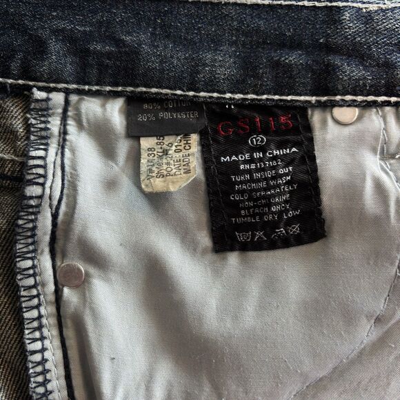 GS115 Boys Jeans Youth Size 12 Distressed - Picture 7 of 8